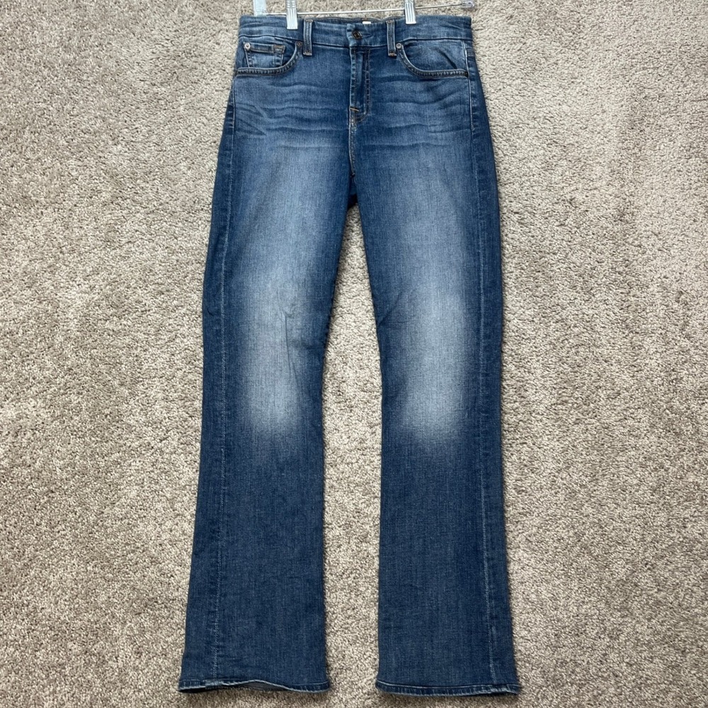7 For All Mankind Kimmie Bootcut Jeans Women 30 29x31 Medium Wash 5 Pocket Denim